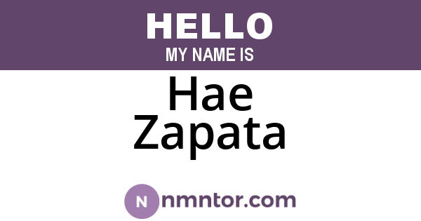 Hae Zapata