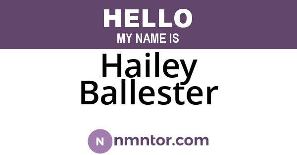 Hailey Ballester