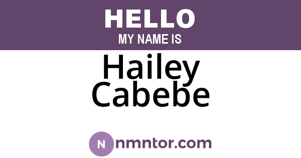 Hailey Cabebe