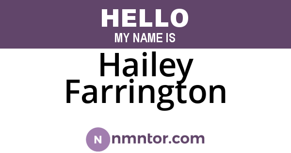 Hailey Farrington