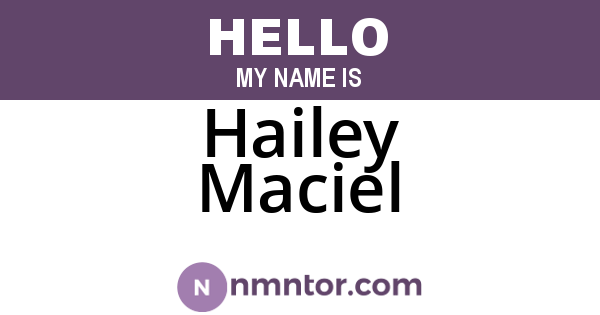 Hailey Maciel
