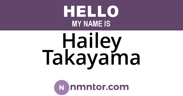 Hailey Takayama
