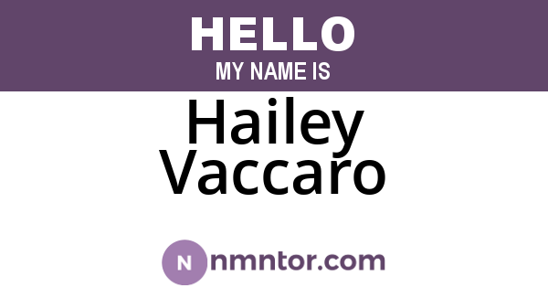 Hailey Vaccaro