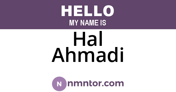 Hal Ahmadi