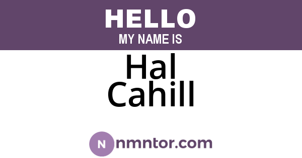 Hal Cahill