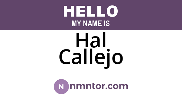 Hal Callejo
