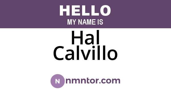 Hal Calvillo