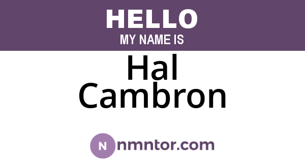 Hal Cambron