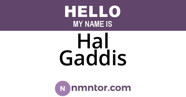 Hal Gaddis