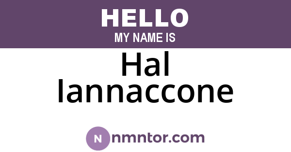 Hal Iannaccone