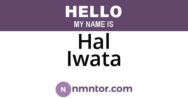 Hal Iwata
