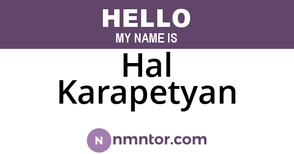 Hal Karapetyan