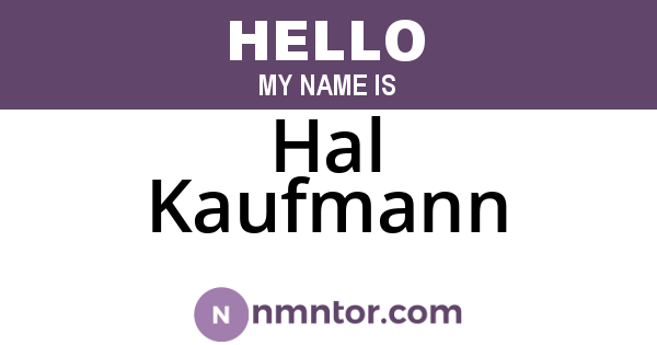 Hal Kaufmann