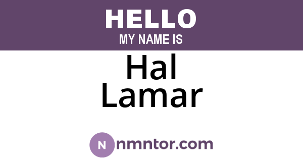 Hal Lamar