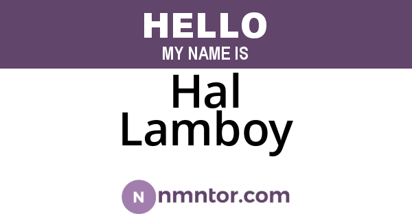 Hal Lamboy