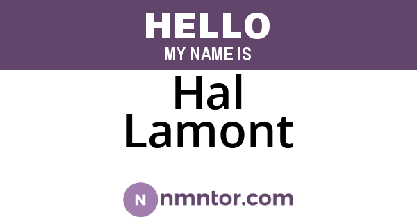 Hal Lamont