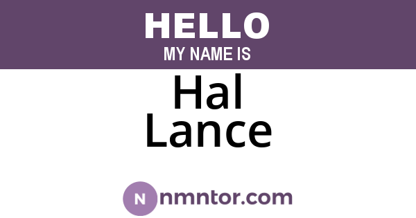 Hal Lance