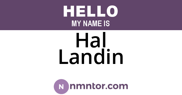 Hal Landin