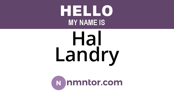 Hal Landry