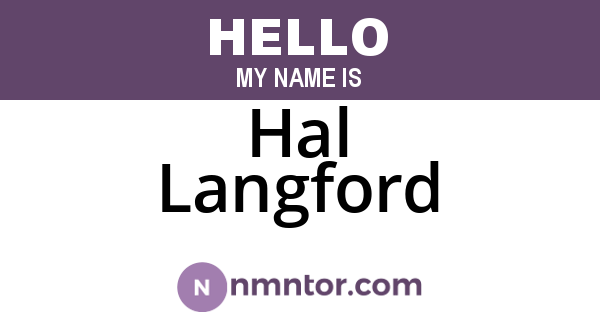 Hal Langford