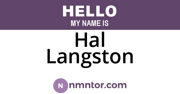Hal Langston
