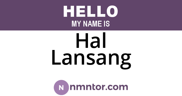 Hal Lansang