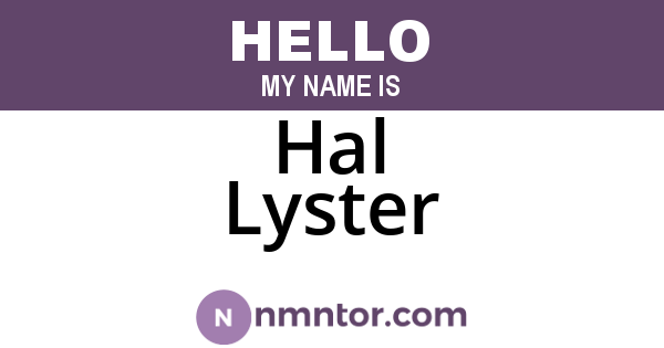 Hal Lyster
