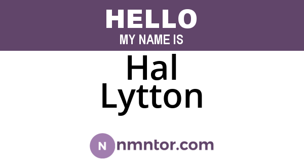 Hal Lytton