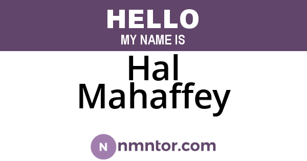 Hal Mahaffey