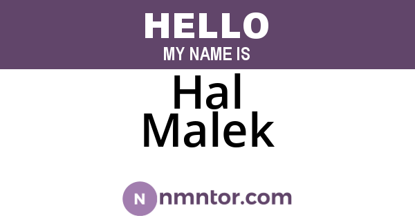 Hal Malek