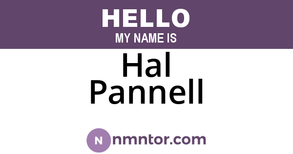 Hal Pannell