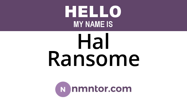 Hal Ransome