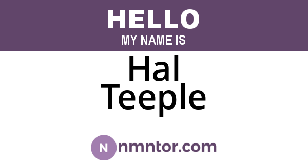 Hal Teeple