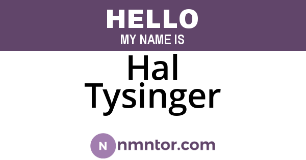 Hal Tysinger