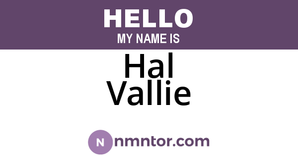 Hal Vallie