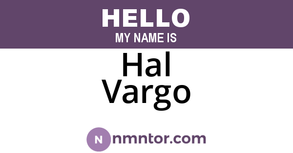 Hal Vargo