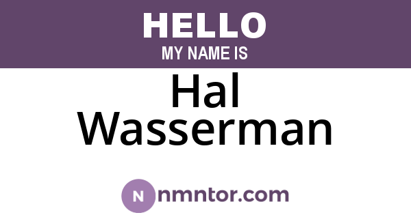 Hal Wasserman