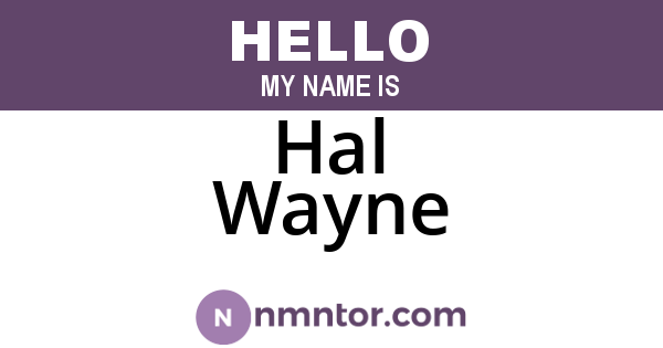 Hal Wayne