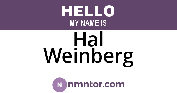 Hal Weinberg