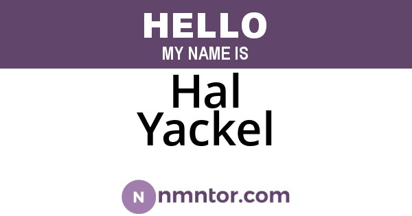 Hal Yackel
