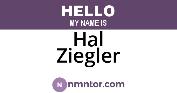 Hal Ziegler
