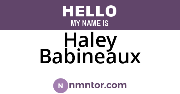 Haley Babineaux