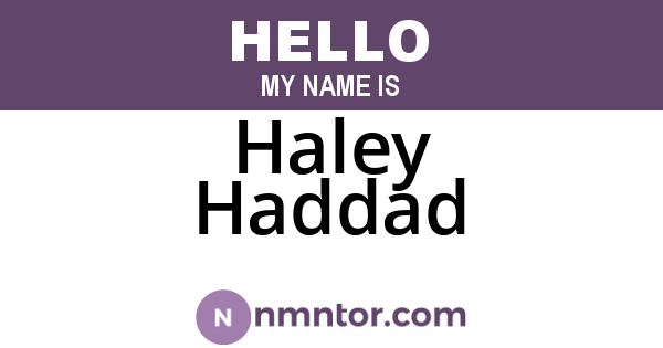 Haley Haddad