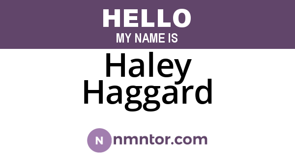 Haley Haggard