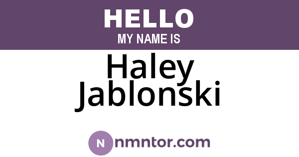 Haley Jablonski