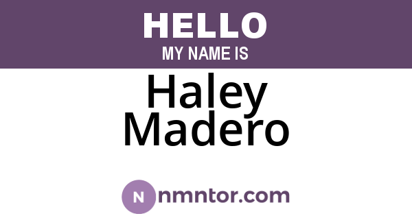 Haley Madero