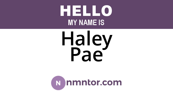 Haley Pae