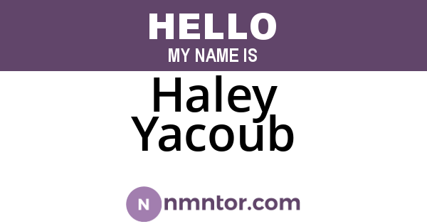 Haley Yacoub