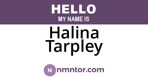 Halina Tarpley