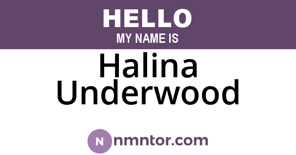 Halina Underwood